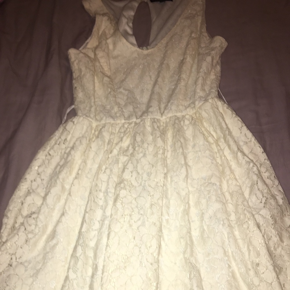 White, lace, small, used once, good condition